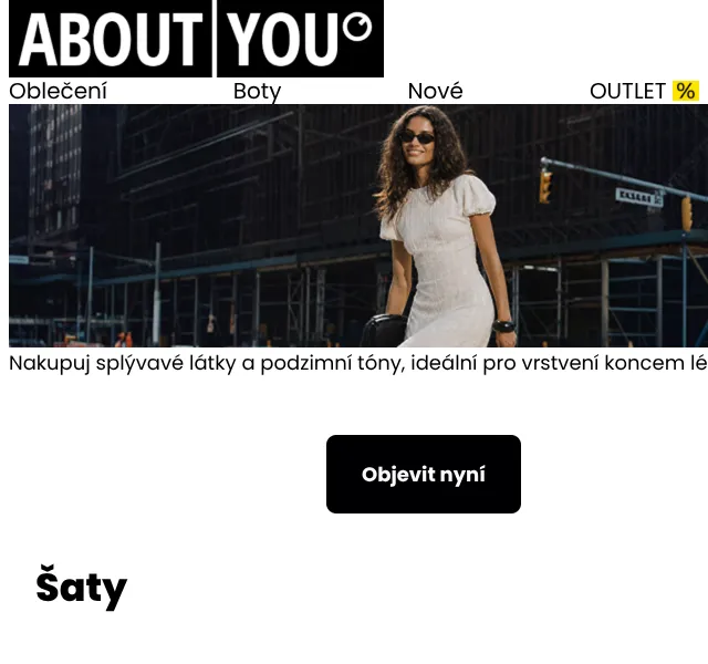 ABOUT YOU: Šaty a sukně – září 2026