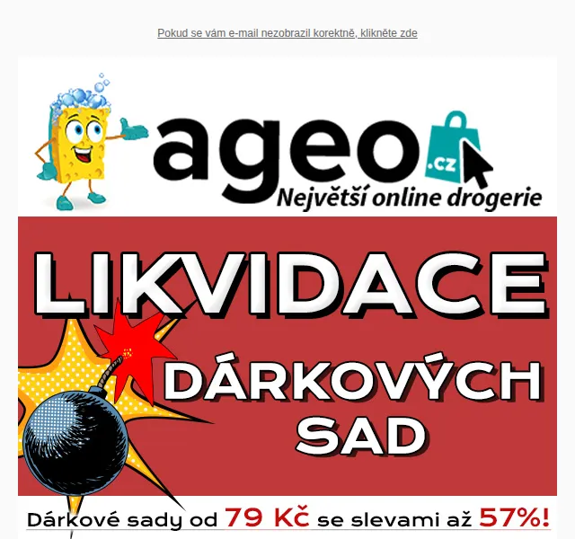 Ageo.cz: Likvidujeme zásoby dárkových sad – červen 2026 | Nuslet.cz