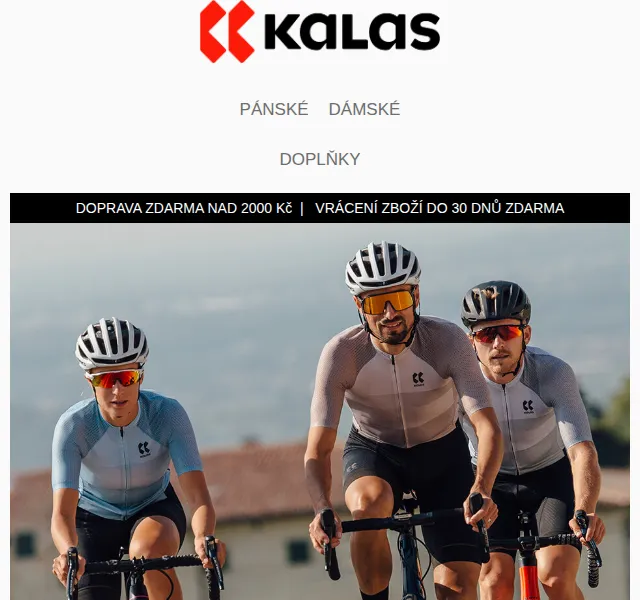 KALAS Sportswear: SLEVA 30 % na kolekce PASSION a AERO – červen 2026 | Nuslet.cz