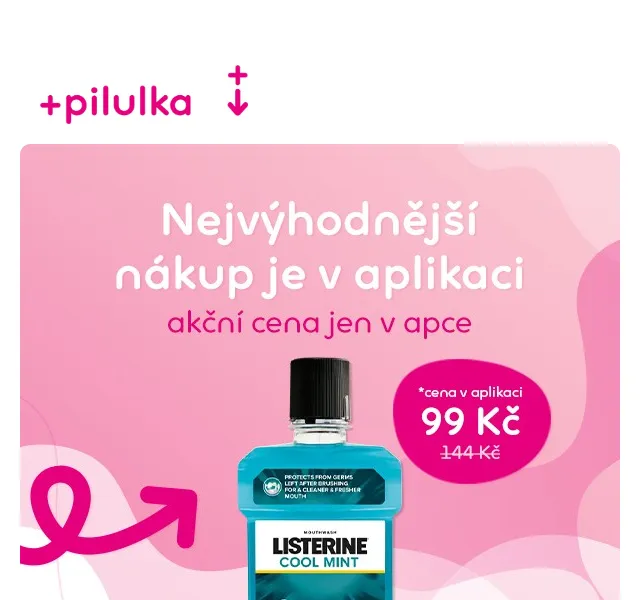 Pilulka.cz: Listerine ústní voda za 99 Kč – červen 2026 | Nuslet.cz