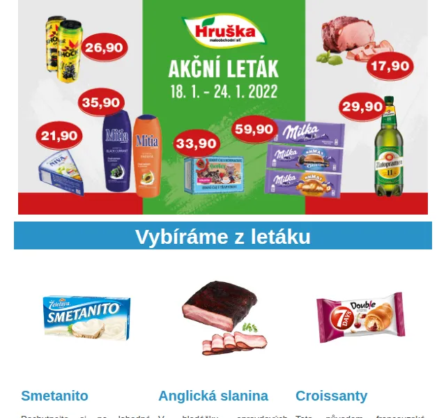 Váš HRUŠKA tým: Smetanito, anglická slanina, croissanty – červen 2026 | Nuslet.cz
