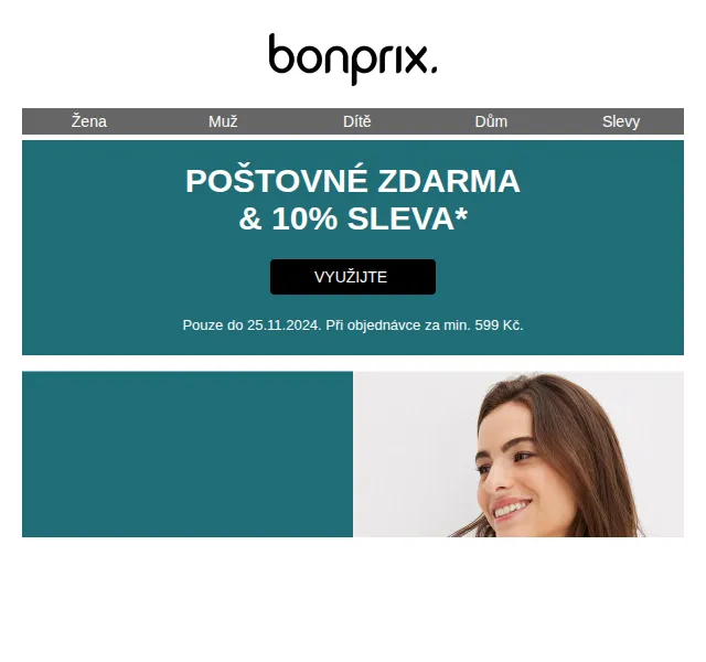 bonprix: 10% sleva + poštovné zdarma – listopad 2024 | Nuslet.cz