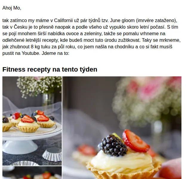 BAJOLA ✌ Fit bez diet: Fitness ovocné košíčky bez cukru – červen 2026 | Nuslet.cz