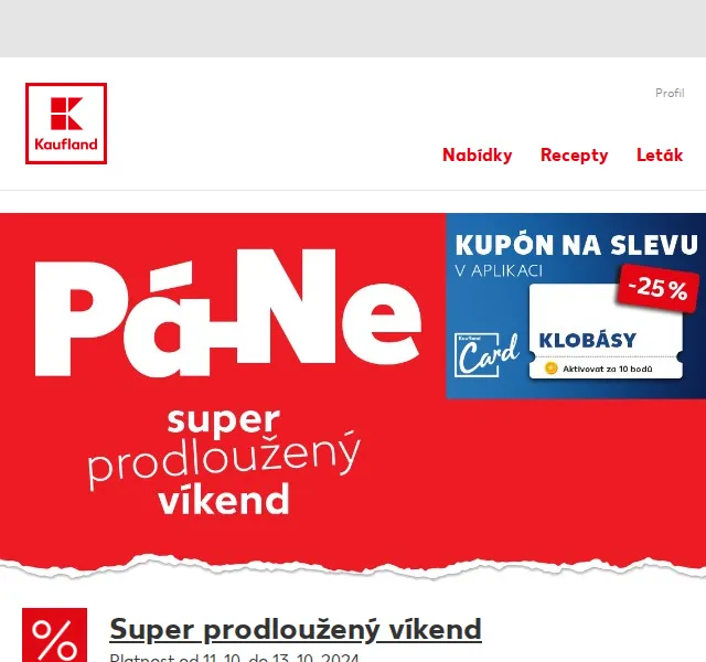 Kaufland: Zakysaná smetana a vídeňské párky v akci – říjen 2024 | Nuslet.cz