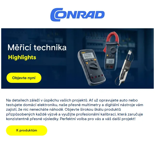Conrad Electronic: multimetry a měřicí technika – červen 2026 | Nuslet.cz