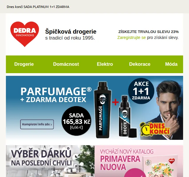 Novinky DEDRA INNOVATIONS: SADA PLATINUM 1+1 ZDARMA – červen 2026 | Nuslet.cz