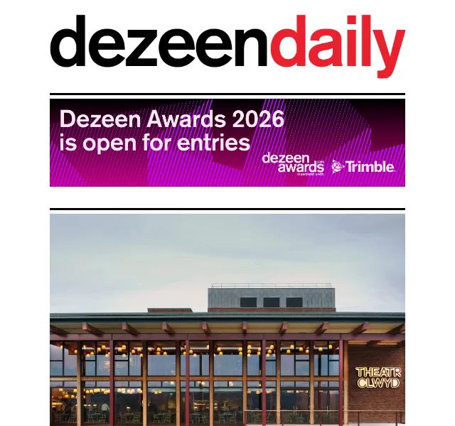 Dezeen Daily: Nová kolekce architektury a designu – červen 2026 | Nuslet.cz