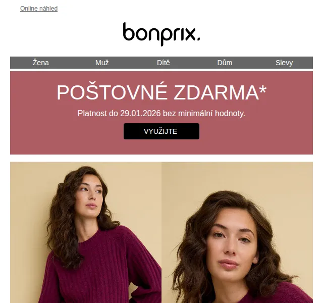 Bonprix: Pletená móda v barvách bobulí – Duben 2026 | Nuslet.cz