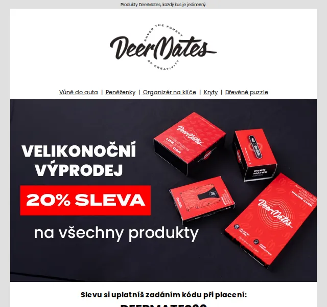 DeerMates.cz: Velikonoční sleva 20 % na personalizované produkty – červen 2026 | Nuslet.cz
