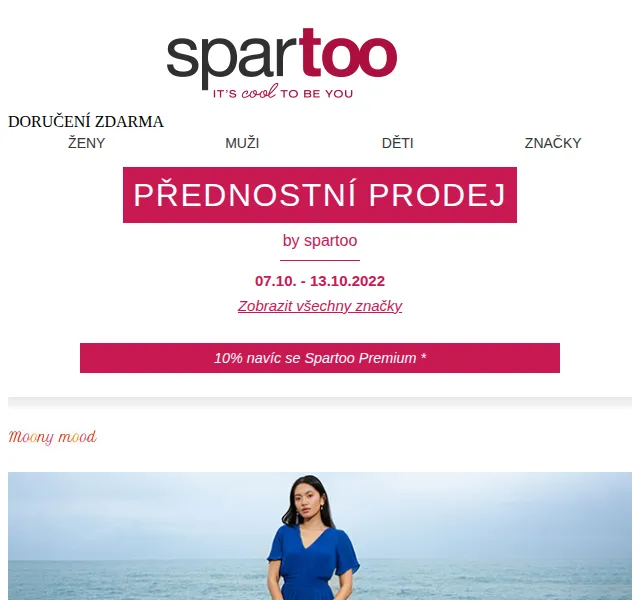 Spartoo.cz: Moony Mood, Emporio Armani až -50 % – červen 2026 | Nuslet.cz