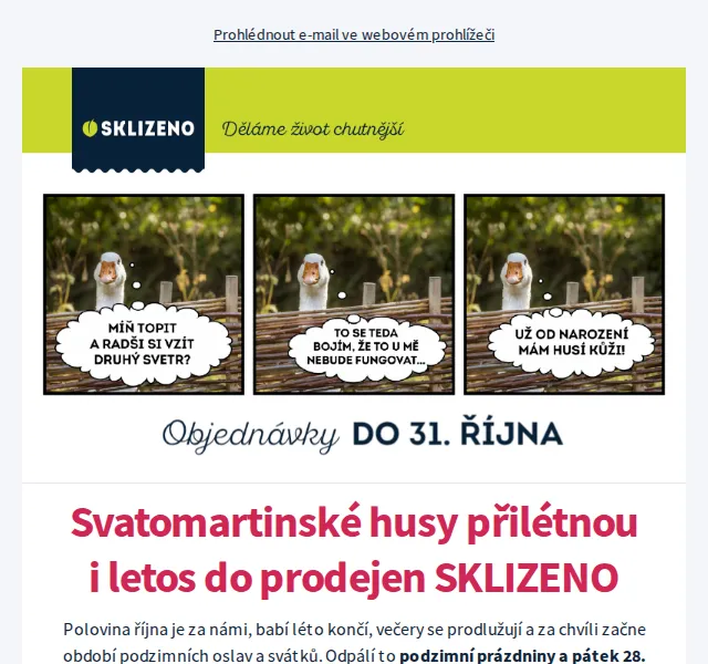 Sklizeno: Svatomartinská husa – předobjednávka do 31.10. – červen 2026 | Nuslet.cz