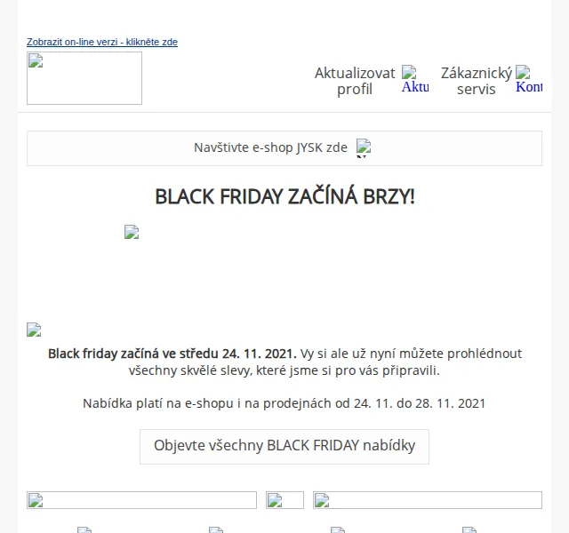 JYSK: Black Friday slevy – prosinec 2021 | Nuslet.cz