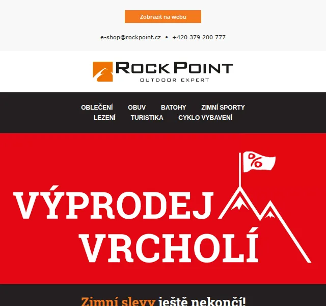 Rock Point: Zimní výprodej se slevami až 36 % – červen 2026 | Nuslet.cz