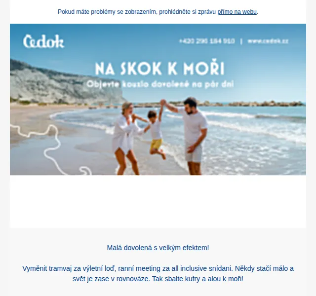 Čedok: Last minute dovolená od 4 890 Kč – červenec 2026 | Nuslet.cz