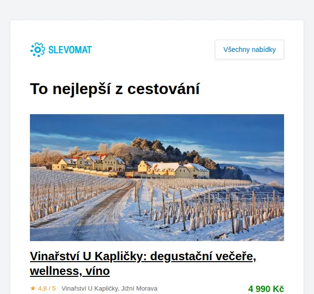 Slevomat: Vinařství U Kapličky od 4 990 Kč – červen 2026 | Nuslet.cz