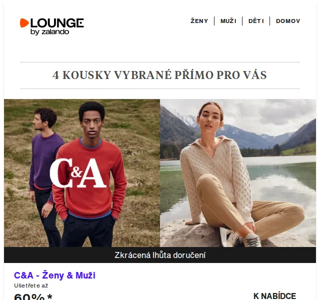 Lounge by Zalando: C&A, Desigual, CMP – slevy až 75 % – červenec 2026 | Nuslet.cz