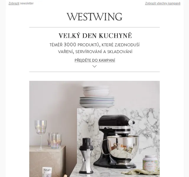 Westwing: VELKÝ DEN KUCHYNĚ – červen 2026 | Nuslet.cz