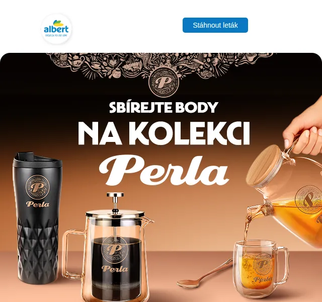 Albert: Nová kolekce Perla – nádobí na kávu a čaj za body – červen 2026 | Nuslet.cz