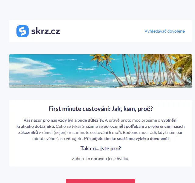 Vánoce na Skrz: Dotazník o first minute cestování – červen 2026 | Nuslet.cz