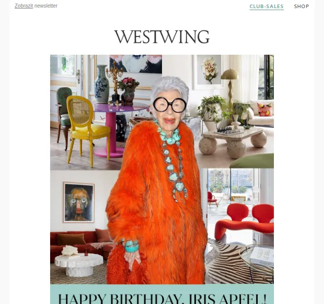 Westwing: Iris Apfel inspirace a sleva až -50 % na Faber-Castell – červen 2026 | Nuslet.cz