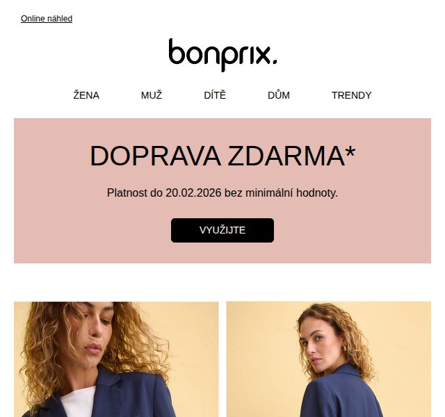 Bonprix: Doprava zdarma – duben 2026 | Nuslet.cz