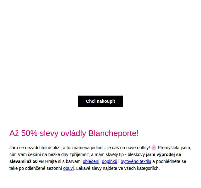 Blancheporte: Slevy až 50 % – červen 2026 | Nuslet.cz