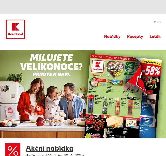 Kaufland: Velikonoční vejce, kuřecí řízky a nápoje – červen 2026 | Nuslet.cz