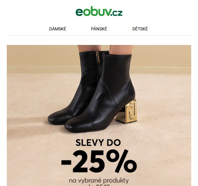 eobuv.cz: Sleva až -25 % na celý nákup – červen 2026 | Nuslet.cz