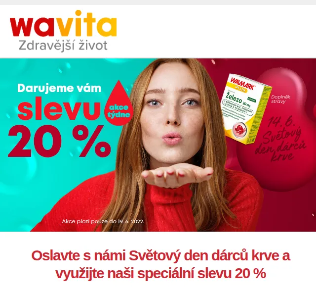 Wavita: Železo 20 mg COMPLEX se slevou 20 % – červen 2026 | Nuslet.cz