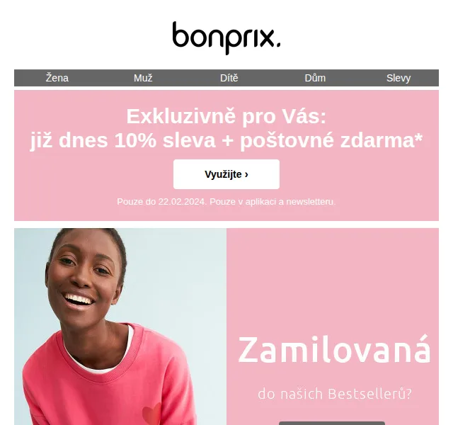 bonprix: 10% sleva a poštovné zdarma na bestsellery – červen 2026 | Nuslet.cz
