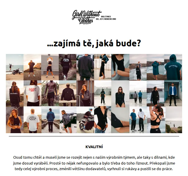 Girls Without Clothes: Nová limitovaná kolekce – prosinec 2026 | Nuslet.cz