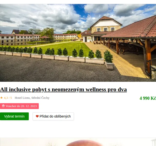 Slevomat: Pobyt v Hotel Lions s all inclusive – červen 2026 | Nuslet.cz