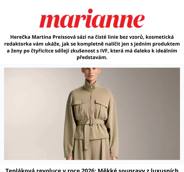 Marianne: Půlroční předplatné + set WATERDROP® za 599 Kč – květen 2026