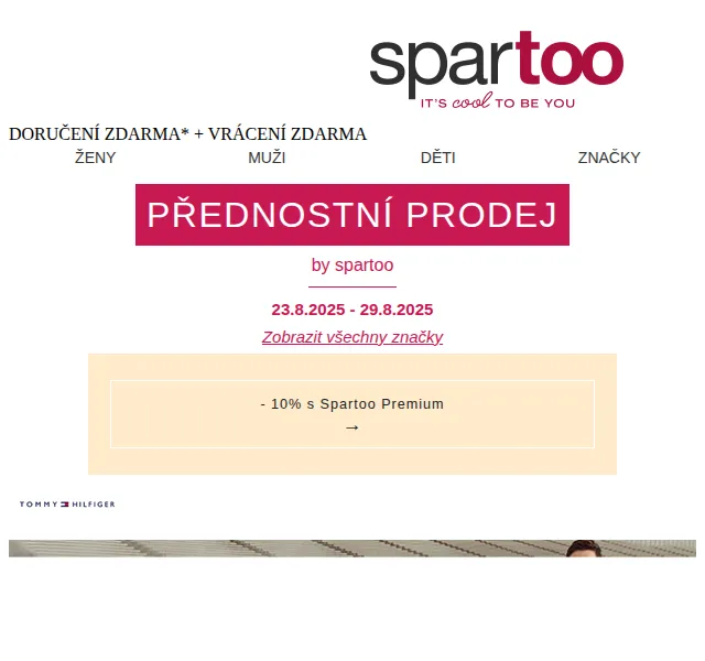 Spartoo: Až -50 % na Tommy Hilfiger, Vero Moda a Mustang – Srpen 2025 | Nuslet.cz