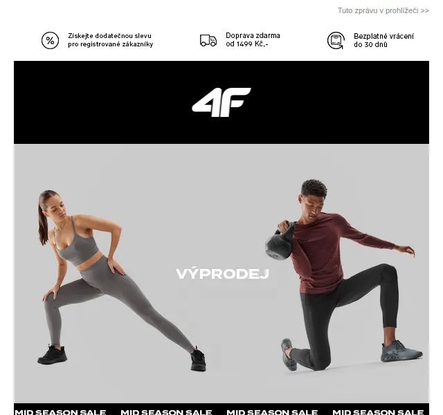 4Fstore.cz: Výprodej sportovního oblečení – červen 2026 | Nuslet.cz