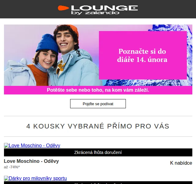 Lounge by Zalando: Love Moschino a designové tenisky až –74 % – červen 2026 | Nuslet.cz