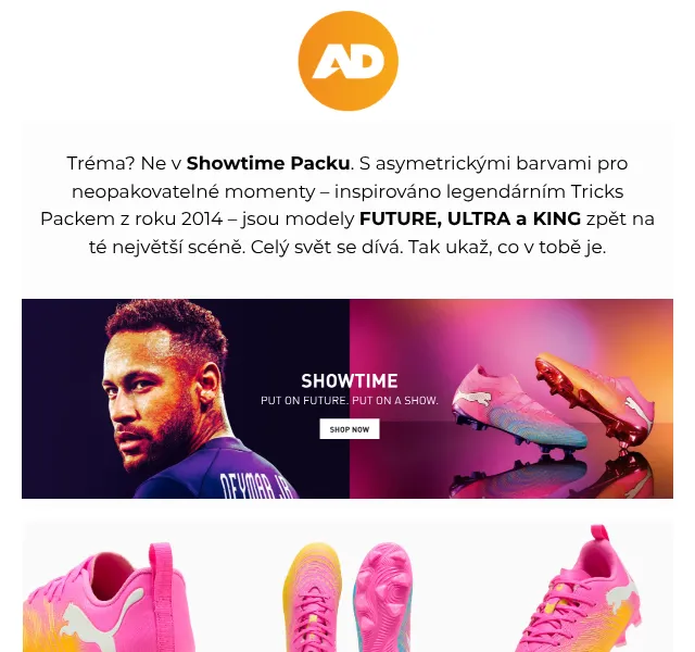 AD Sport: Puma Showtime Pack kopačky – červenec 2026