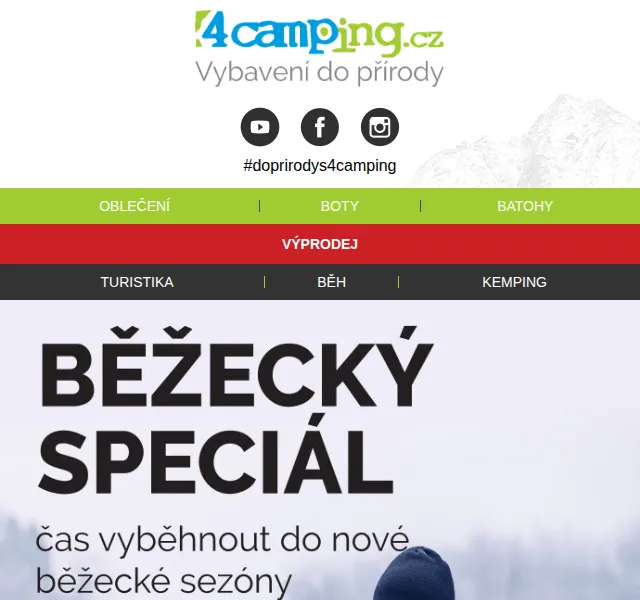 4camping: Předsezónní výprodej běžeckého vybavení – červen 2026 | Nuslet.cz