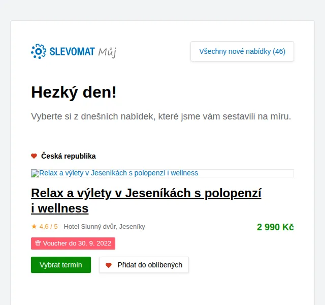 Slevomat: Relax a výlety v Jeseníkách od 2 990 Kč – červen 2026 | Nuslet.cz