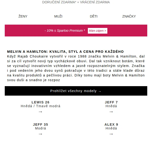 Spartoo: Doručení zdarma Melvin & Hamilton, Guess, Crocs – červen 2026 | Nuslet.cz