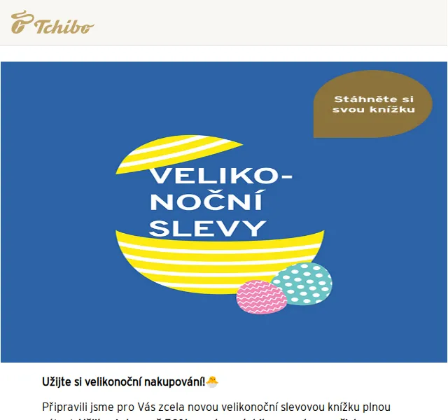 Tchibo: slevy až 50 % na Velikonoce – duben 2026 | Nuslet