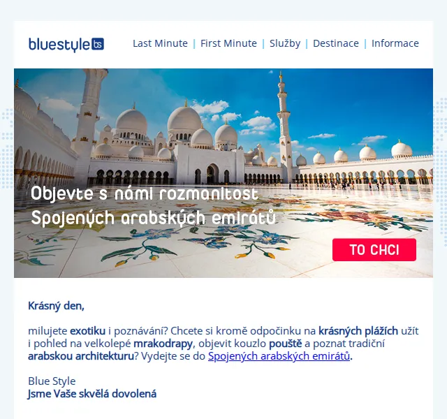 CK Blue Style: zájezdy do SAE – červen 2026 | Nuslet.cz
