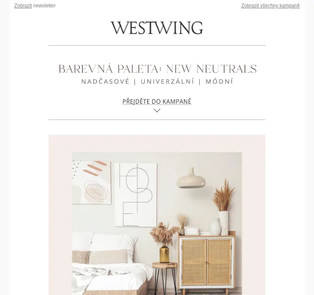 Westwing: Neutrální barvy a nábytek – červen 2026 | Nuslet.cz