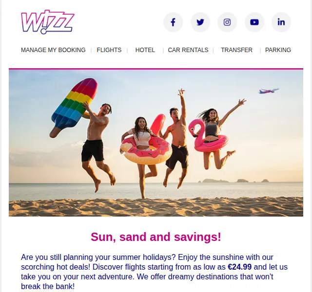 Wizz Air: Letenky od 24,99 € – červenec 2026 | Nuslet.cz