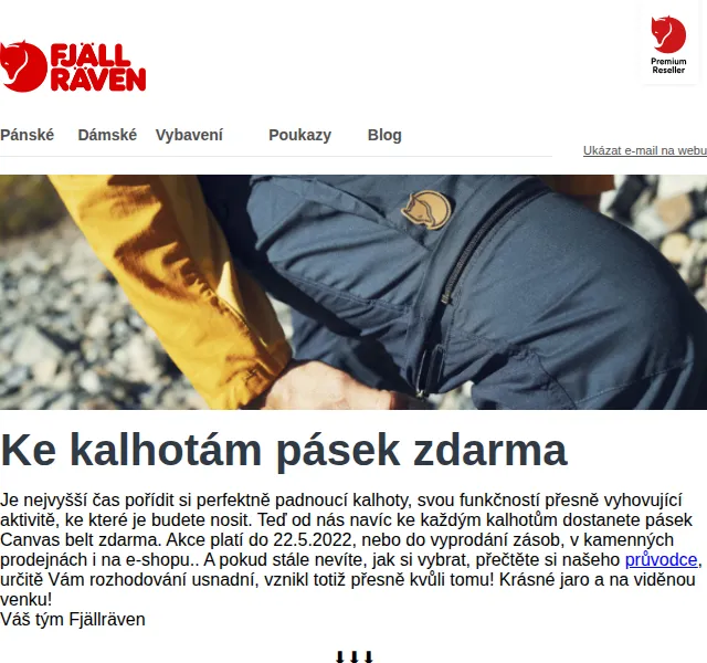 Fjallraven-shop: Ke kalhotám pásek zdarma – červen 2026 | Nuslet.cz