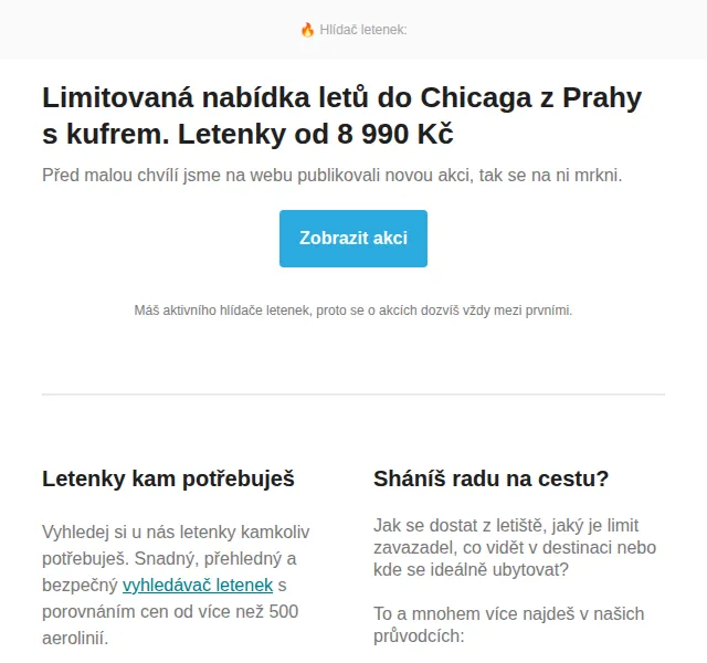 Cestujlevne.com: Letenky Praha–Chicago od 8 990 Kč s kufrem – červen 2026 | Nuslet.cz