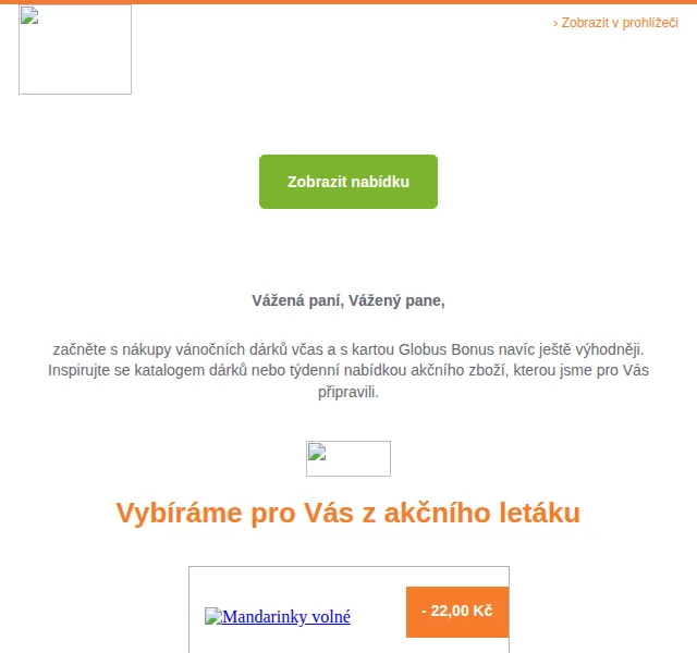 Globus Bonus: Týdenní akce – mandarinky, smetana, Jar kapsle – červen 2026 | Nuslet.cz