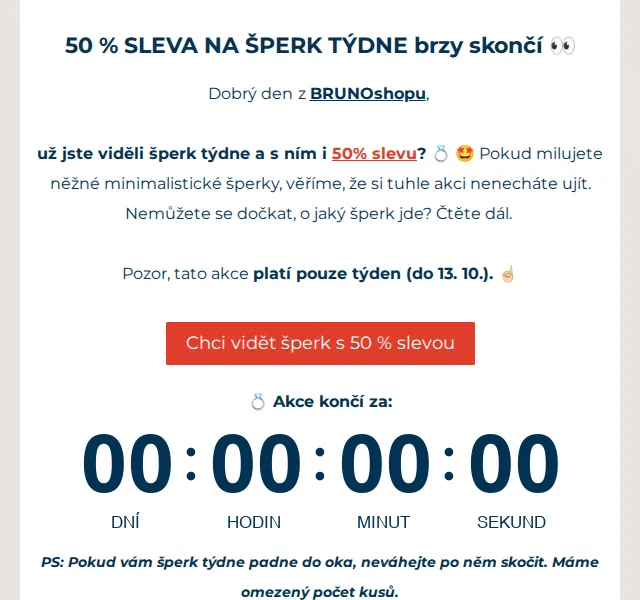 BRUNOshop: šperk týdne s 50% slevou – červen 2026 | Nuslet.cz