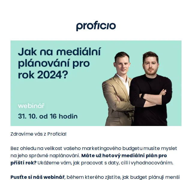PROFICIO tým: Webinář Planning & Budgeting – bez slevy | červen 2026 | Nuslet.cz