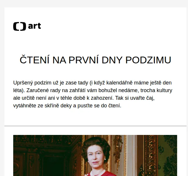 Web ČT art: Čtení na první dny podzimu - kultura – červen 2026 | Nuslet.cz